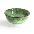 thumbnail image 5 of Elama Oceanus 16 Piece Porcelain Double Bowl Dinnerware Set in Green, Tableware Setting Service for 4, 5 of 8