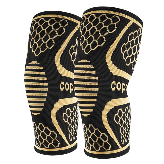 [1 Pair] Copper Ion-Infused Knee Supports Relieves Knee Pain Strong Compression Support Meniscus-Specific Knee Sleeves