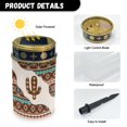 thumbnail image 7 of COEQINE Solar Grave Lights for Cemetery Solar Candles Outdoor Cemetery Solar Candle Lights Pathway Lights Waterproof Landscape Lighting for Loss of Loved One, American Tribal Cactus Brown, 7 of 7