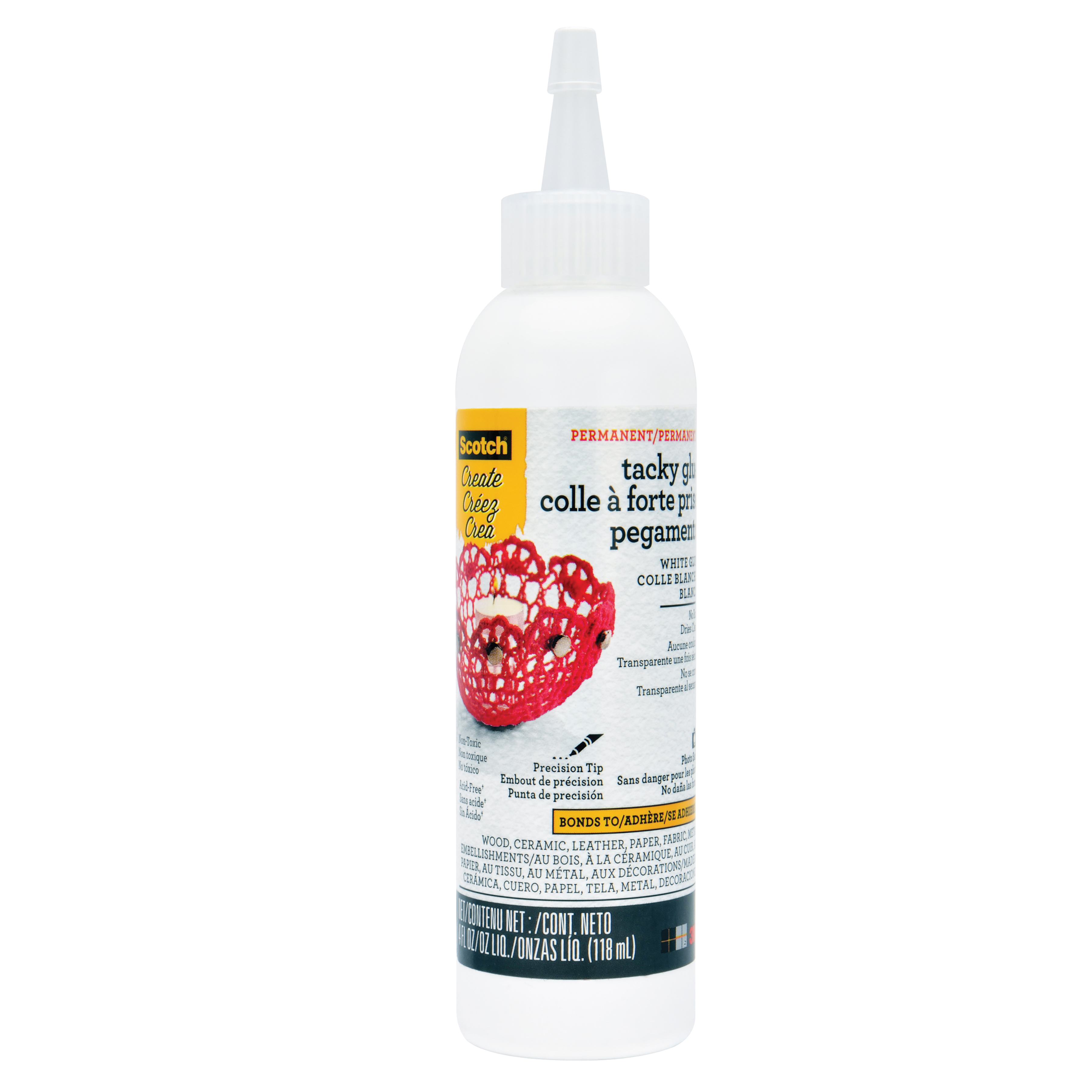 3M Scotch Quick Dry Tacky Adhesive 021, 4 oz.