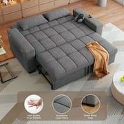 Sofa Bed, Lofka 70 Convertible 3-in-1 Sleeper Sofa Bed for Living Room and Small Space,Dark Grey