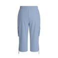 thumbnail image 7 of Cekizud Womens Capri Pants Drawstring Stretch Pull On Outdoor Cargo Capri Trousers,Sizes S-2XL, 7 of 7