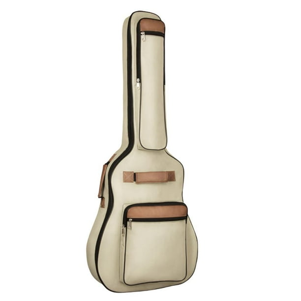 Mochila Oxford para bajos eléctricos, bolso de hombro, bolso de mano de almacenamiento, grueso y acolchado caqui