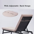 thumbnail image 2 of Perfect Garden 2 Pieces Set Outdoor Patio Chaise Lounge Chair Cushions Replacement Furniture Seat Cushions Chair Pads,Khaki Color, 2 of 7