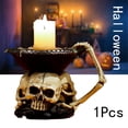 thumbnail image 1 of Portavelas de Halloween Soledad Difusor de aceites esenciales Soporte de luz de té esqueleto, 1 of 10