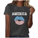 thumbnail image 1 of Blusa informal de manga corta con cuello redondo y estampado suelto de verano para mujer con estilo OAVQHLG3B Store  lin121212, 1 of 4