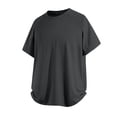 thumbnail image 7 of Bxsruta Men's Polyester Crew Neck Short Sleeve Pullover T-Shirt Lightweight Breathable Daily Outdoor Comfort, 7 of 7