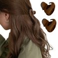 thumbnail image 1 of Boucles d'Oreilles Chat Mode Pinces à Cheveux Pinces à Cheveux pour Haute Queue de Cheval Pinces à Cheveux Requin pour les Femmes Filles Cheveux Longs, 2 Pack (Ovale), 1 of 3