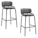 thumbnail image 1 of Set de 2 Bancos Altos para Barra con Respaldo – Estructura Metálica y Asiento Acolchado, 1 of 7