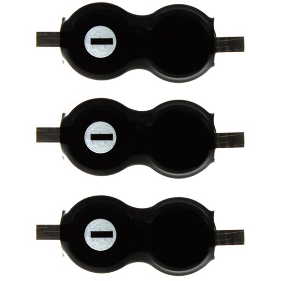 3x 2/V80H Flat Pack 2.4V 80mAh Battery for Wireless Beacon, Car Alarm, Solar