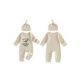 thumbnail image 2 of RUINIXCW Newborn Baby Boy Hospital Coming Home Outfit Waffled Romper Infant Baby Boys Fall Winter Duck Hunting Clothes Mallard Embroidery Long Sleeve Jumpsuit Hat Set, 2 of 9