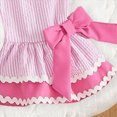 thumbnail image 6 of Toddler Infant Baby Girl Spring Plaid Overalls,Cute Print Flare Bell Bottom Jumpsuit with Bow Lace Ruffle Hem Toddler Girls Outfits Clothes 6 12 18 24 Months 2T 3T 4T,Red,2-3 Years, 6 of 7