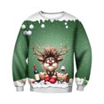 thumbnail image 1 of Ediodpoh Chandail de Sport à Col Rond de Noël pour Homme à Manches Courtes d'Hiver Chandail de Sport à Col Rond Chandail à Col Rond pour Homme Vert Pâle_003 TG, 1 of 4