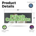 thumbnail image 2 of Fresh Coconuts Vinyl Decal 24 Inch x 9 Inch Weatherproof Heavy-Duty Adhesive Backing | Tropical Fruits, Refreshing Drinks, Farmer’s Markets | Made in USA, 2 of 6