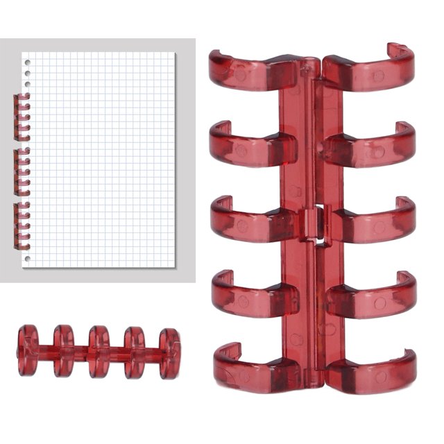 5 Hole Binding Rings, Porous Plastic Clip Transparent Material Easy Use For Office Supplies For School Use