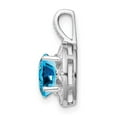 thumbnail image 2 of Sterling Silver Rhodium-plated Diam. & Blue Topaz Pendant QBPD10DEC, 2 of 4
