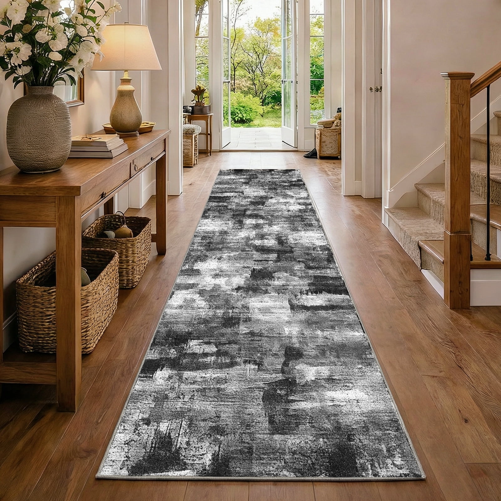 2'x6' Kitchen Runner Rug,Non-Slip Entryway Runner Laundry Rug,Boho Indoor Machine Washable Hallway Runner Rugs Throw Carpet for Living Room Bedroom Dining Room Hallway Kitchen