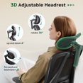 thumbnail image 7 of GALAXHERO Ergonomic Mesh Office Chair, High Back Reclining Desk Chair with Retractable Footrest & Adjustable Lumbar Support, Tilt Function, Heavy Duty SGS Class 4 Gas Lift, for Gaming & Work, Black, 7 of 7