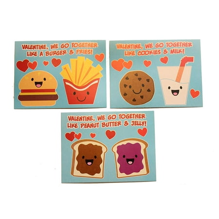 24 We Go Together Adorable Valentine's Day Cards for Kids - Cute Valentine for Classroom Exchange - Twins - 2 Dozen