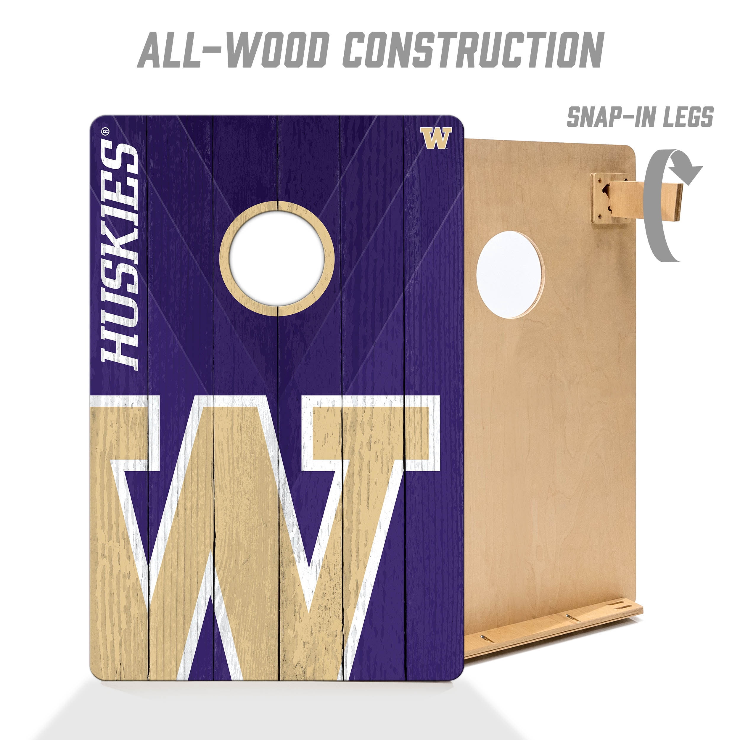 YouTheFan NCAA Washington Huskies 2' x 3' Cornhole Game No Bags
