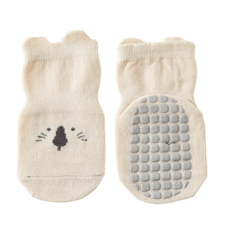 

MuZeFu Kids Non Slip Socks Grip Ankle Sticky Toddler Sock Toddler Boys Girls Solid Color Socks Keep Warm Kids Soft Dispensing Non-slip Indoor Toddler Socks