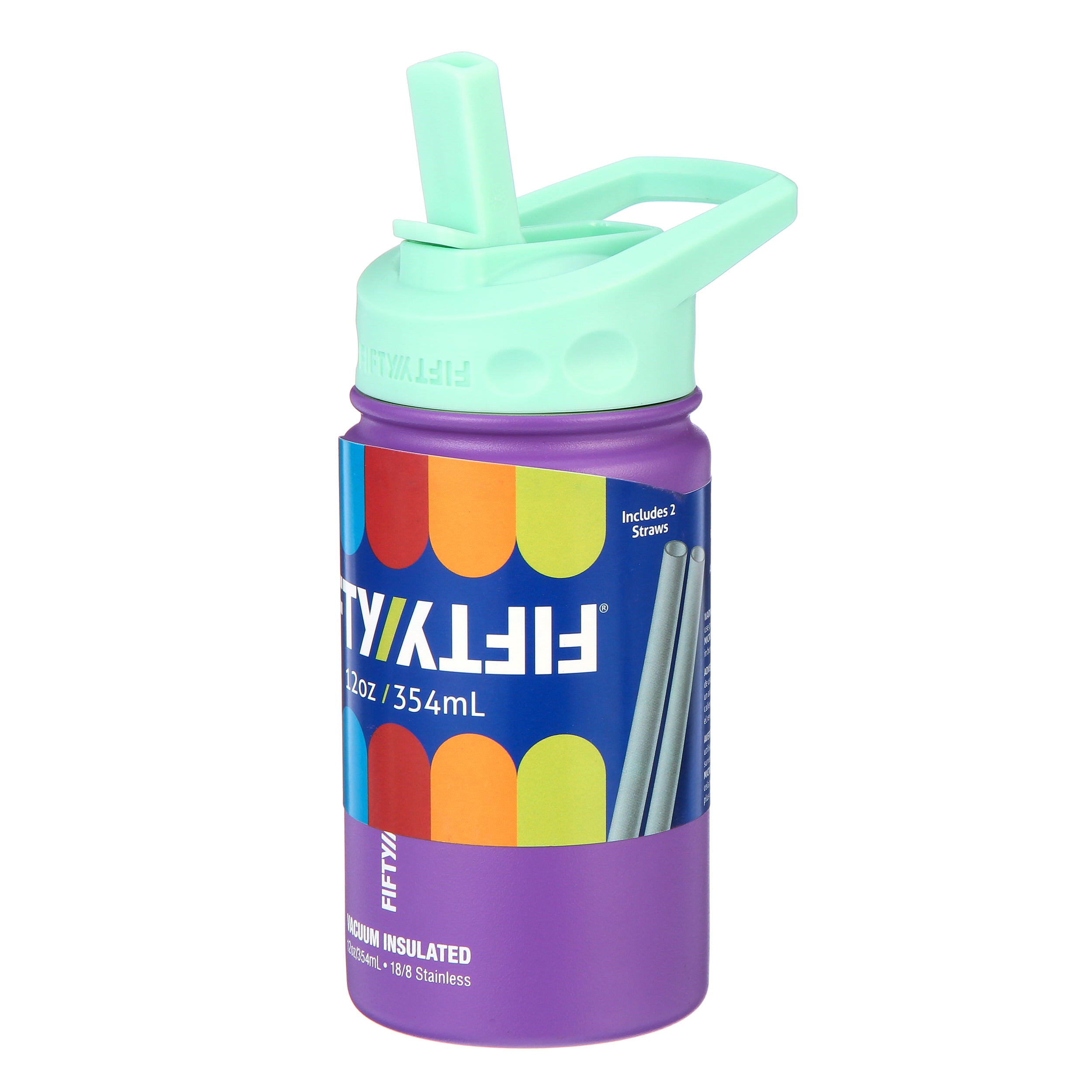 12oz Kids Bottle with Straw Cap - Unicorn - FIFTY/FIFTY®– FIFTY