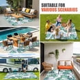 thumbnail image 4 of Green Monstera Leaves Outdoor Rug for Patio/Deck/Porch, Non-Slip Large Area Rug 3 x 5 Ft, Tropical Blue Palm Leaf Botanical Summer Indoor Outdoor Rugs Washable Area Rugs, Camping Rug Carpet Runner, 4 of 8