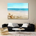 thumbnail image 5 of HFDF Canvas Wall Art Seashell Seascape Sea Beach Pictures Modern Wall Decor Gallery Canvas Wraps Giclee Print Stretched and Ready to Hang - 24x20inch Framed, 5 of 6