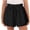 Black, variant on YYV Solid Elastic Waist Flowy Athletic Shorts For Teen Girls 6-15 Years Old, Lightweight Pocket Casual Bottoms For Outdoor Training Running And Summer School Daily Outfits Black 10 Years