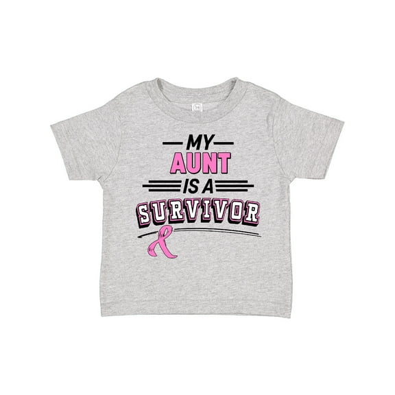 Inktastic My Aunt is a Survivor Breast Cancer Awareness Boys or Girls Toddler T-Shirt
