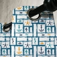 thumbnail image 3 of Ambesonne Ocean Grommet Curtain, Starfish Anchor Seahorse, 50" x 96", Petrol Blue Marigold, 3 of 6