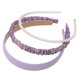 thumbnail image 1 of Juego de 3 diademas de moda, diademas de diferentes diseños, diademas plisadas, diademas de color sólido, accesorios para el cabello de perlas sintéticas para mujer fiesta púrpura, 1 of 7