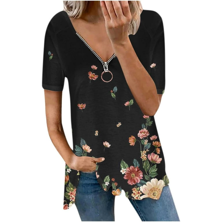 V-Neck Zipper Women Casual Loose,Under 1 Dollar Items only,Orders