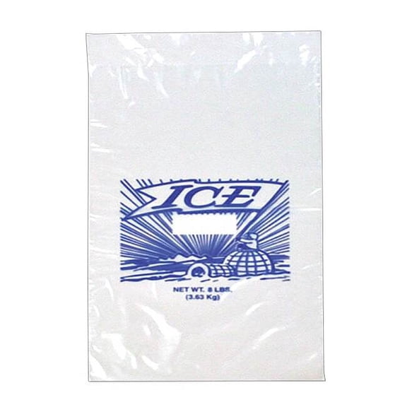Manufacturer Varies Printed Ice Bags,8 lb,20 in,PK1000 55NK57