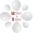 thumbnail image 2 of Paquete de 70 globos de fiesta blancos de 12 pulgadas+5 pulgadas Globos de látex Set de gl Pukavt Pukavt, 2 of 2