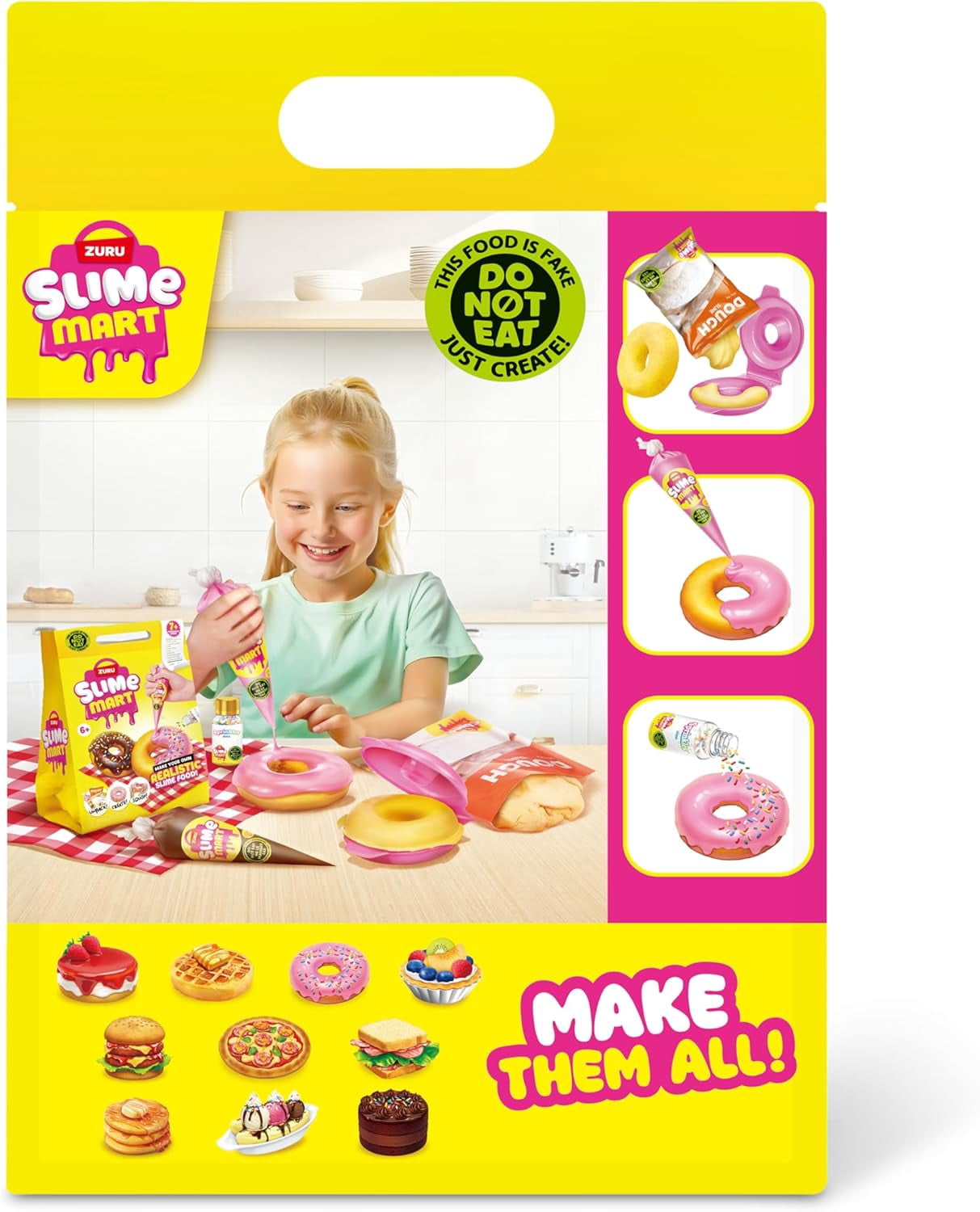 Slime Mart Donut and Fruit Tart Play Food Themed DIY Slime Craft Toys by Zuru