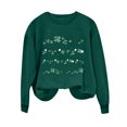 thumbnail image 4 of EHQJNJ Sweat-Shirt Bleu à Col Rond pour Femmes Manches Longues Décontracté Col Rond Ample Pull Automne Sweat-Shirt Noir pour Femmes Sweat-Shirt à Col Rond Mignon Graphique, 4 of 4
