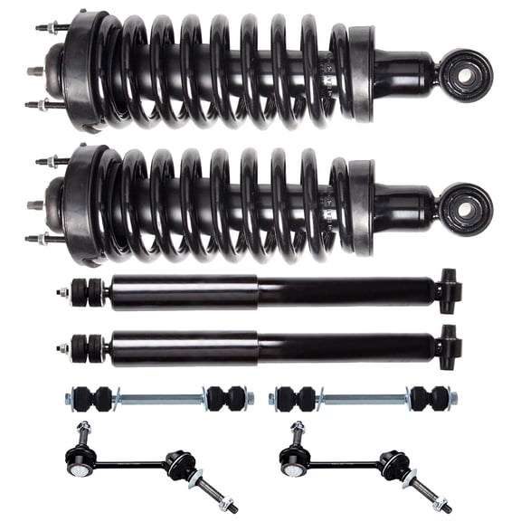 ECCPP Front Strut Spring Assembly, Rear shock Absorber, Stabilizer Bar Link, Stabilizer Bar Link Kit Fit for 2003 2004 2005 2006 2007 2008 2009 2010 2011 for Lincoln Town Car Set of 8