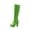 Green, variant on Jsaierl Knee High Boots for Women Gogo Boots 70s Boots,Leather Square Toe Chunky Heel Platform Dress Boots, Fashion Long Chunky Tall Gogo Boots for Fall