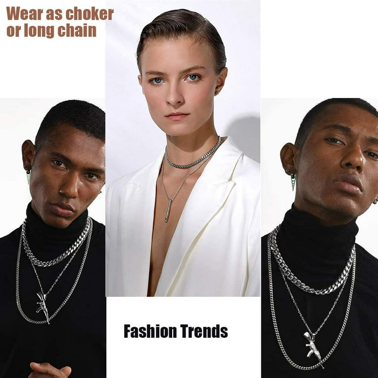 Men Women Cuban Link Chain Male Female Necklace Fashion Men's