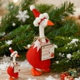 thumbnail image 5 of 7 Inch Porch Goose Turkey Outfits, Lawn Goose Christmas Costume with Hat, Cute Ornaments Garden Costume Small Statue, Holiday Outdoor Garden Yard Patio Decoration, 5 of 9