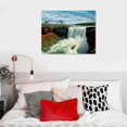 thumbnail image 3 of Creowell Niagara Falls Waterfall Poster Canvas Print Wall Art Holiday Gift Bathroom Living Room Bedroom Home Decor (20x16 Inch Framed), 3 of 3