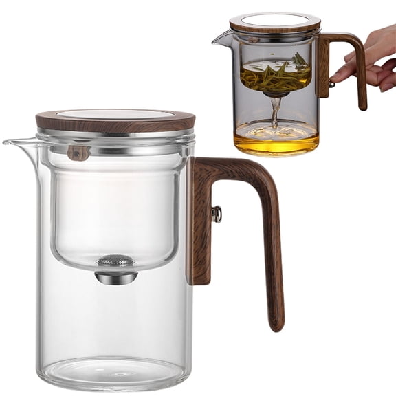 Magnetic Teapot , Witchcraft Magical Enchanted Glass Teapot with Strainer, Magnetic Filtration Pot with Handle, for Home, Gifting, Outdoor and Office (600ml)