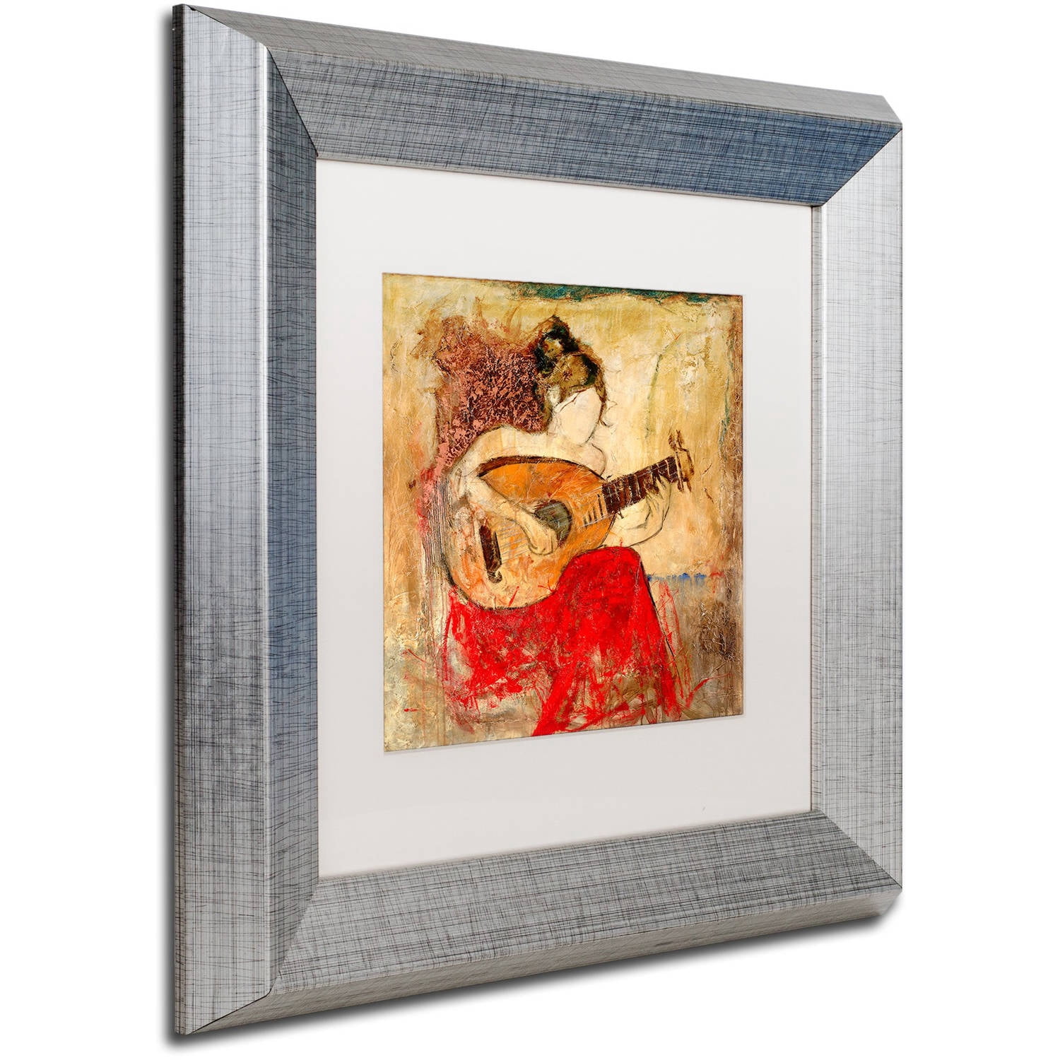 Trademark Fine Art "Vanessa" Canvas Art by Joarez, White Matte, Silver Frame