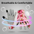 thumbnail image 7 of YARTTING Leather Gardening Gloves for Women, Flexible Breathable Garden Gloves, Thorn Proof Working Glove for Weeding, Digging and Pruning, Small Pink, 7 of 7