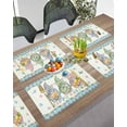 thumbnail image 3 of Easter Placemats Set of 4, Cute Gnome with Easter Eggs Placemat for Dining Table Decorations, Buffalo Check Blue White Place Mats, Spring Table Mats for Kitchen Dinner Seasonal Holiday Party Decor, 3 of 6