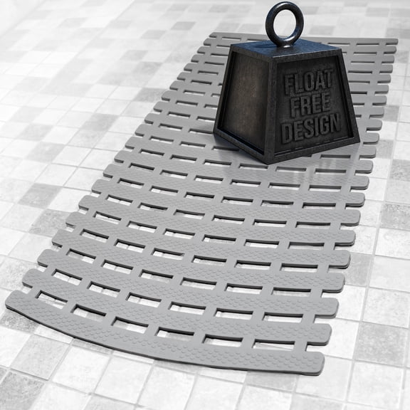 SlipX Solutions Weighted Non Slip Bath Mat | Safety Without Suction Cups, 31” x 15”