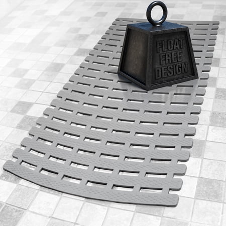 SlipX Solutions Weighted Non Slip Bath Mat | Safety Without Suction Cups, 31” x 15”