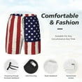 thumbnail image 3 of Mens Swim Trunks America Flag Quick Dry Board Shorts with Compression Liner, 3 of 6