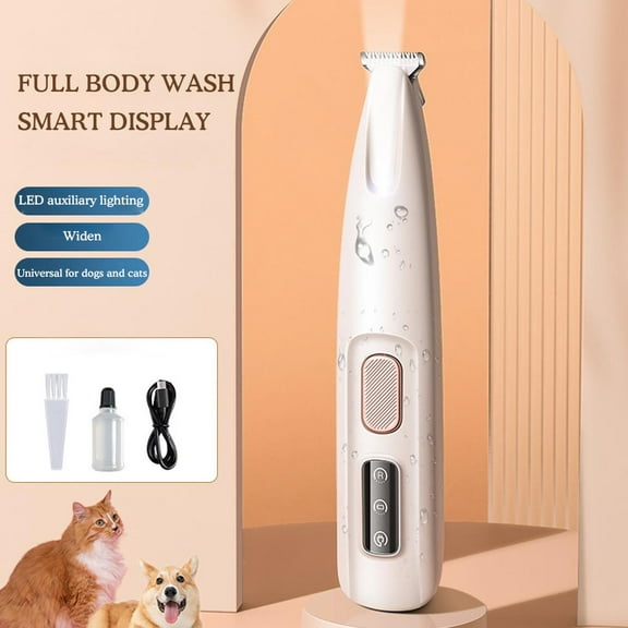 BETTERLIFE ​Cat Grooming Clippers Kit,Pet Paws Trimmer with Led Light,Noise Cat Shaver,Rechargeable Pet Clippers Shaver,Dog Clippers Professional for Thick Hair, for Cat Rabbit Puppy O9R0